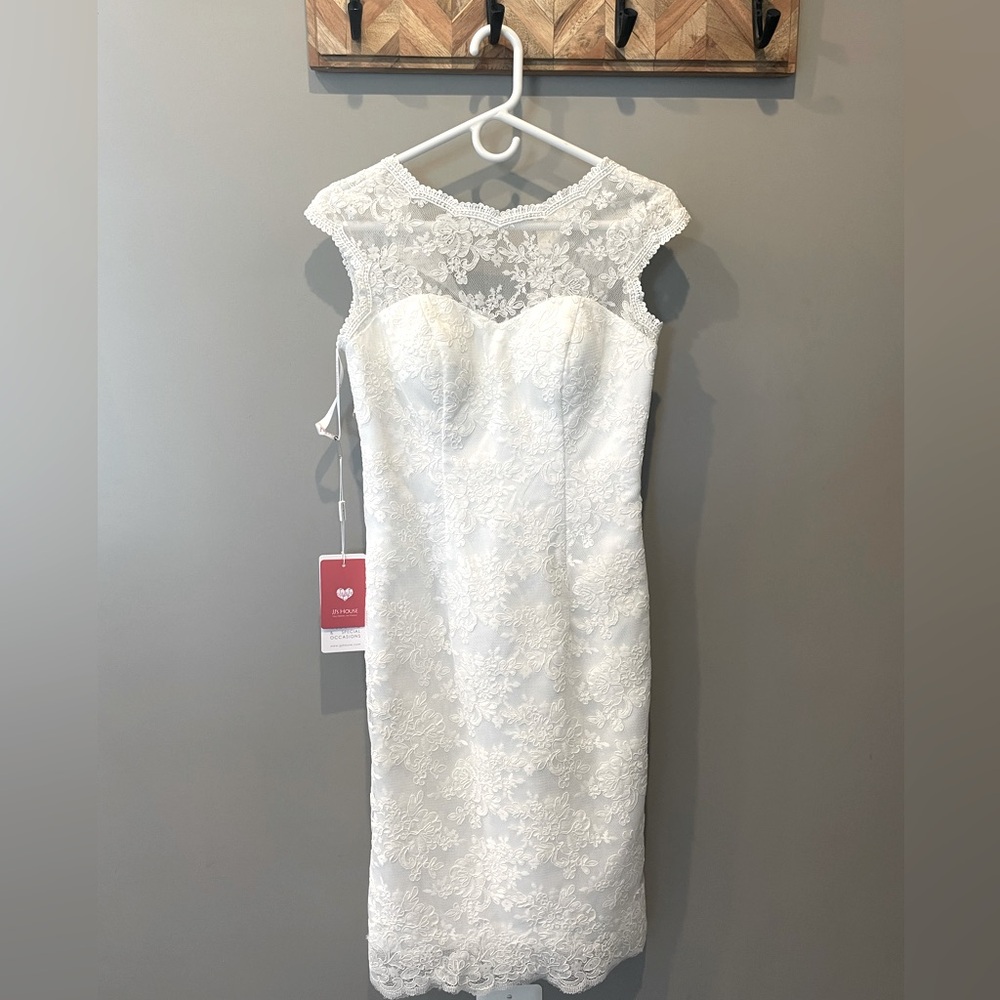 JJ’s House MIDI Wedding Dress, size UK 8/US 4